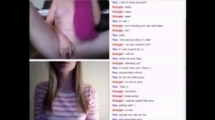 Omegle Teens Playing With Her Pussy