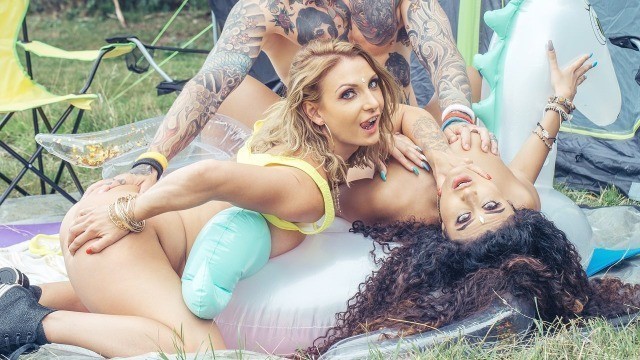 Victoria May And Marina Maya Have A Wild Threesome At The Fake Festival