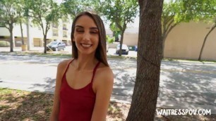 WaitressPOV Skinny young Italian waitress Natalia Nix Tasting Italiana