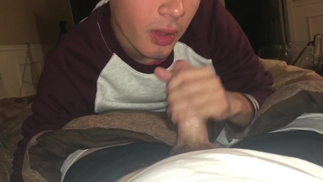 TEEN GIVES AMAZING BJ + TAKES CUM IN MOUTH AND ON FACE