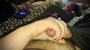 Comfy Sunday Evening HANDJOB while Uploading our Homemade Porn (4K POV)