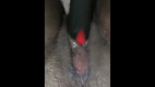 Black Teen Playing with Pussy