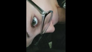 Close up BlowJob in Glasses