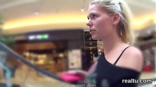 Stunning czech cutie was teased in the mall and fucked in pov