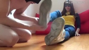 Chinese Adidas Sneakers and Feets Domination and Worship