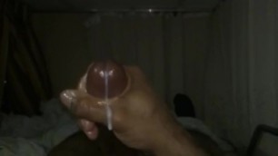 Sexy black dick jacking off