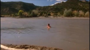 Cowboy caught swimming nude