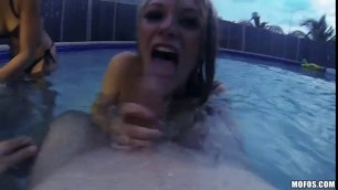 [RealSlutParty] Alli Rae, Rachael Rae Girls fuck (Midnight Naked Pool Party