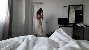 My stepsister made my morning more beautiful with a sensual blowjob