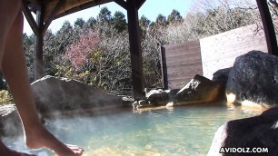 Japanese honey, Chiaki had sex in the spa, uncensored