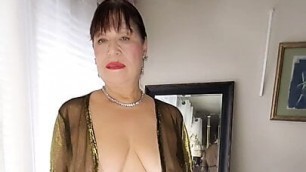Day 2 of soiling Mr. Scot's panty with my hairy mature Latina pussy