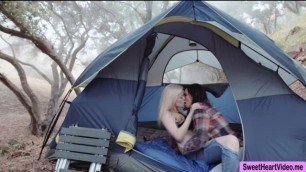 Charlotte Stokely and Aidra Fox camp outside to lick pussies